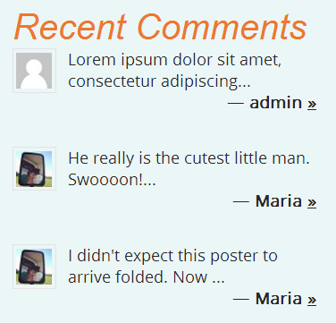 Comments with Avatars