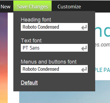 Font Settings Window